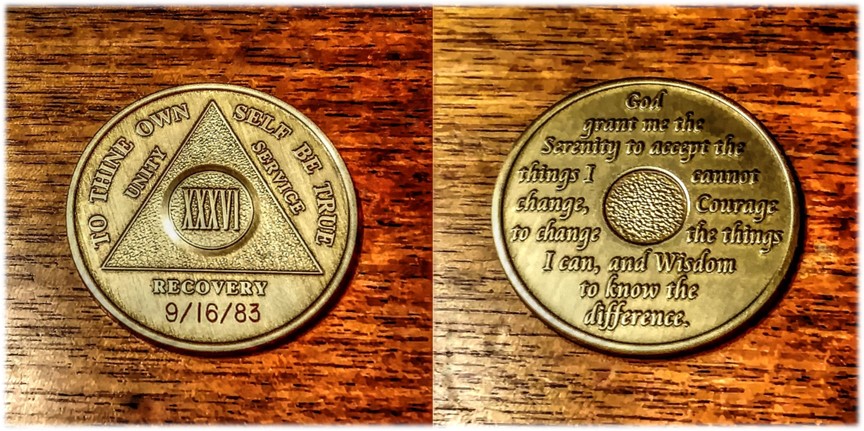 Thirty-six year recovery coin